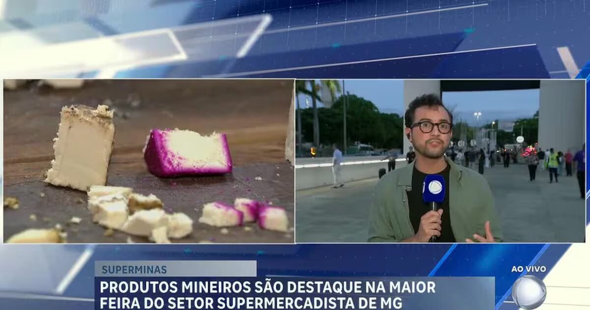 Produtos mineiros em destaque na feira supermercadista.